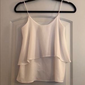 Paper Crane white tiered layer top size S